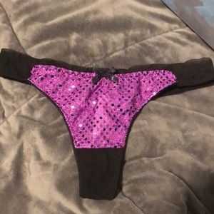 Purple Sequins thong